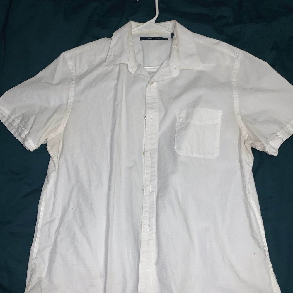 Perry ellis white short sleeve button up
